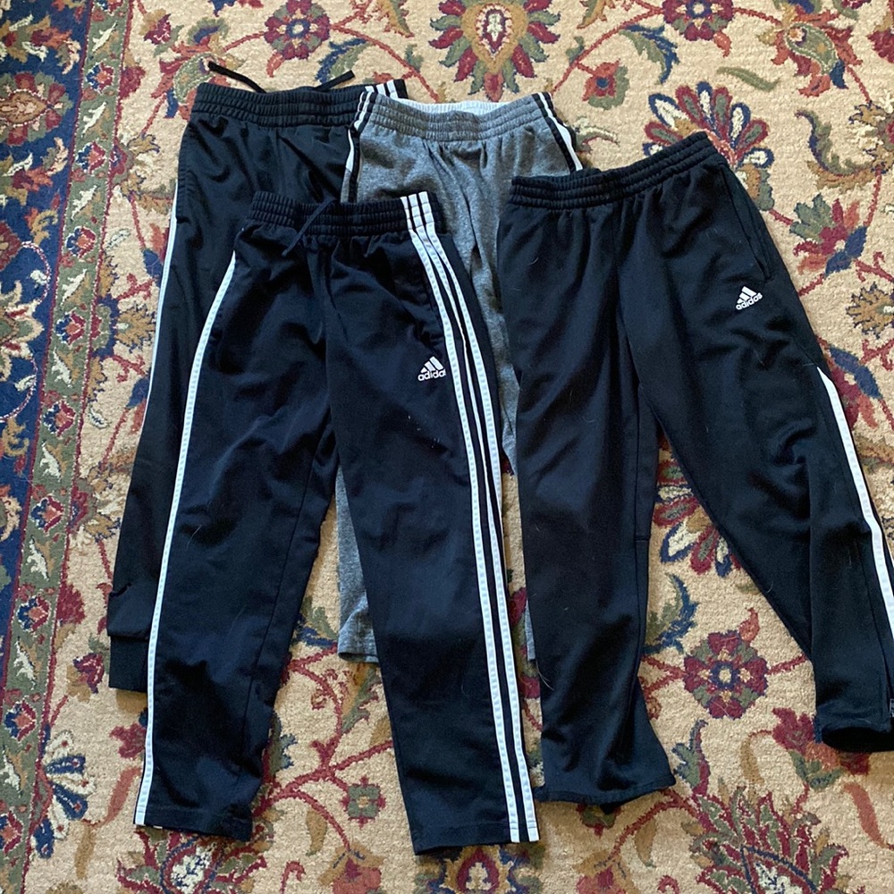 Lot of 4 pairs of size 8 adidas pants boys